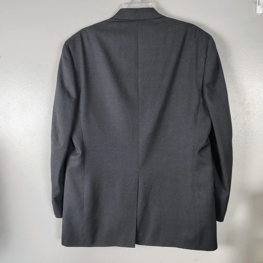 Austin Reed London Mens 42L Blazer‎ Charcoal Gray 2 Button Jacket USA business